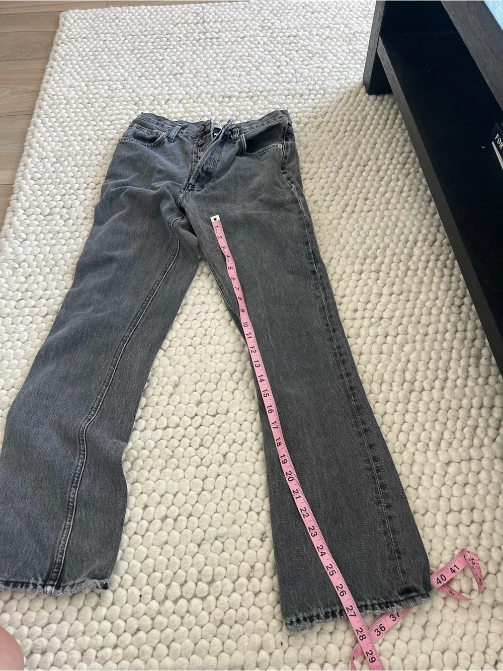 Agolde Washed Charcoal High-Rise Jeans